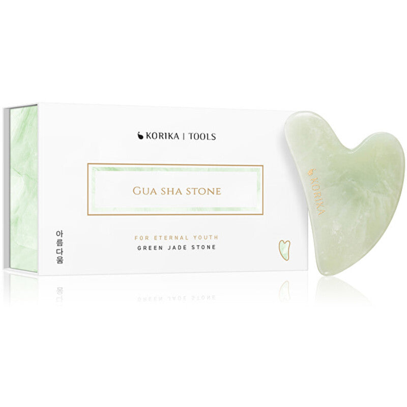 KORIKA Gua Sha Stone (žalias) - Žalias nefrito akmuo