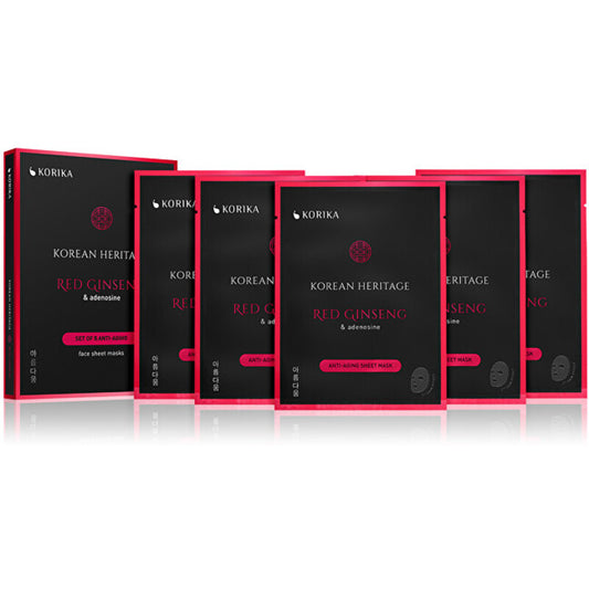 KORIKA Korėjietiško paveldo kaukių rinkinys - senėjimą stabdančių lakštinių kaukių rinkinys