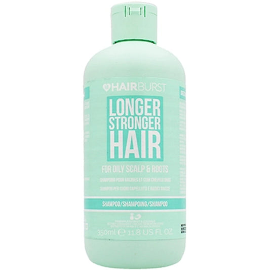 „Hairburst Longer Stronger Hair Oily Scalp & Roots“ šampūnas riebiems plaukams – valomasis šampūnas riebiems plaukams.