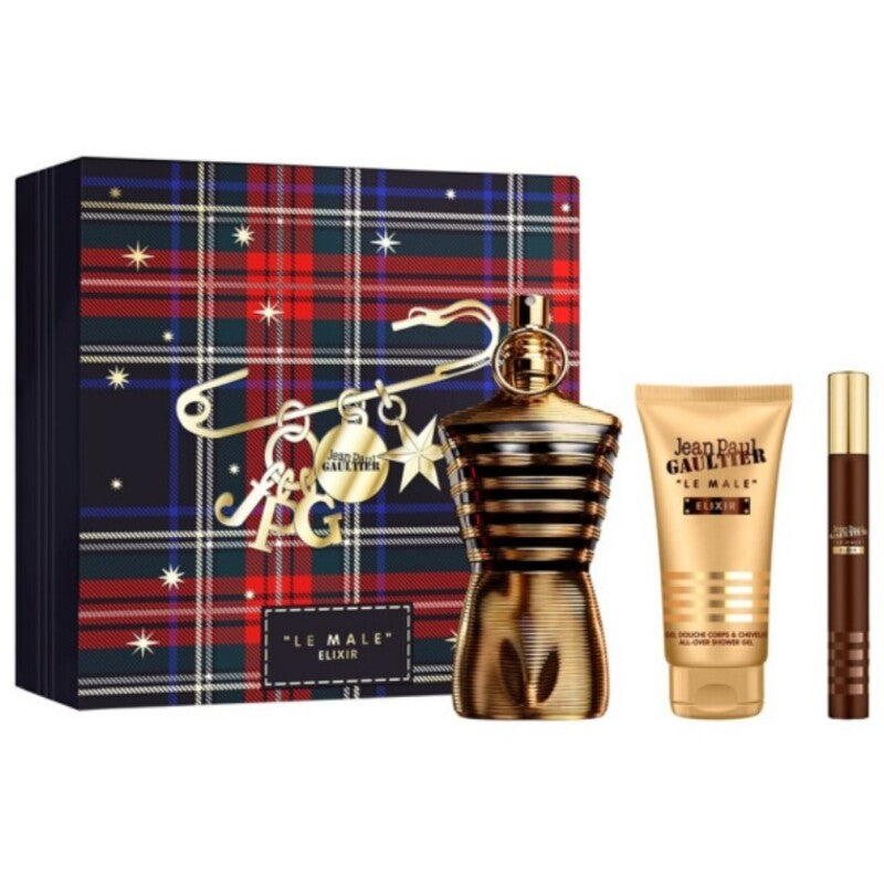 Jean Paul Gaultier Le Male Elixir Gift Set EDP 125 ml, shower gel 75 ml and miniature EDP 10 ml