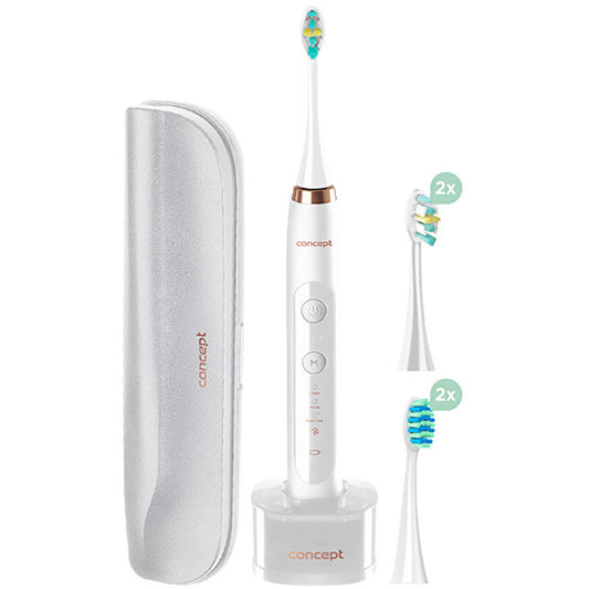 Concept „Perfect Smile“ baltas ZK7010 – „Sonic“ dantų šepetėlis su kelioniniu dėklu