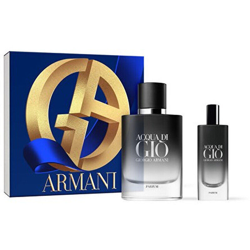 Armani Acqua Di Gio Pour Homme Parfum dovanų rinkinys Parfum 75 ml ir Parfum Miniature 15 ml