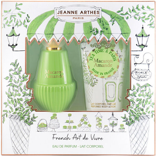 Jeanne Arthes Tea Time A Paris Macaron Amande Gift Set EDP 100 ml and Body Lotion 150 ml