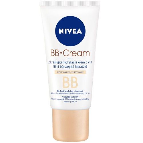 Nivea BB kremas SPF 10 drėkinamasis 5 viename grožio kremas - Drėkinamasis grožio kremas 5 viename 50 ml