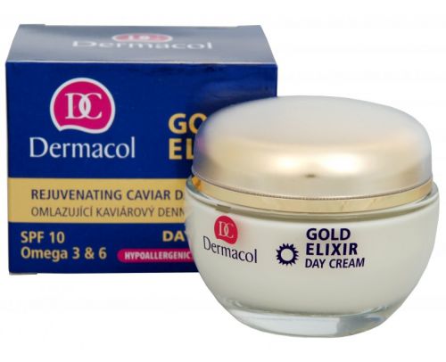 Dermacol Gold Elixir Day Cream (Mature Skin) - Caviar Rejuvenating Day Cream SPF 10 50ml