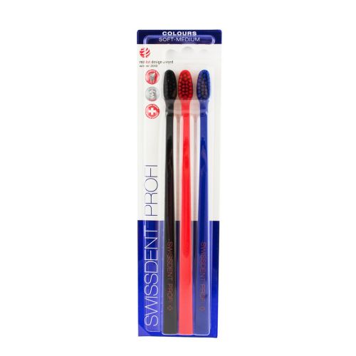 Swissdent Colors Soft-Medium Set - Set toothbrushes 2 +1 FREE